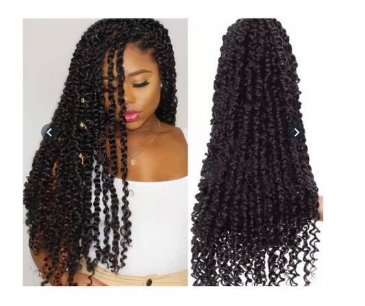 Twist Trenzado Extensiones De Cabello Sintético