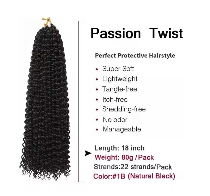 Twist Trenzado Extensiones De Cabello Sintético