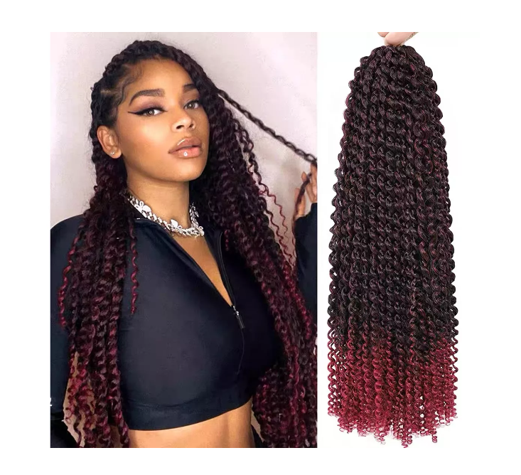 Twist Trenzado Extensiones De Cabello Sintético