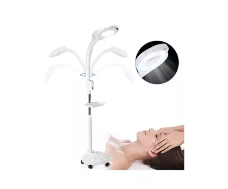 Lampara Luz Fría Lupa Led Con Pedestal Cosmetología Pestañas