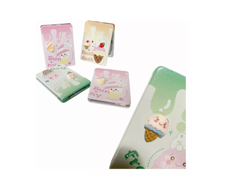 Espejo Plegable De Cartera Con Diseños