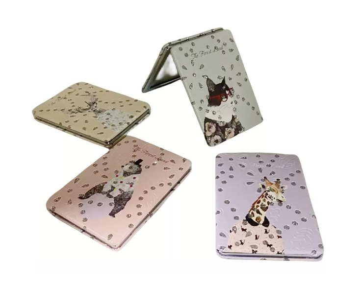 Espejo Plegable De Cartera Con Diseños