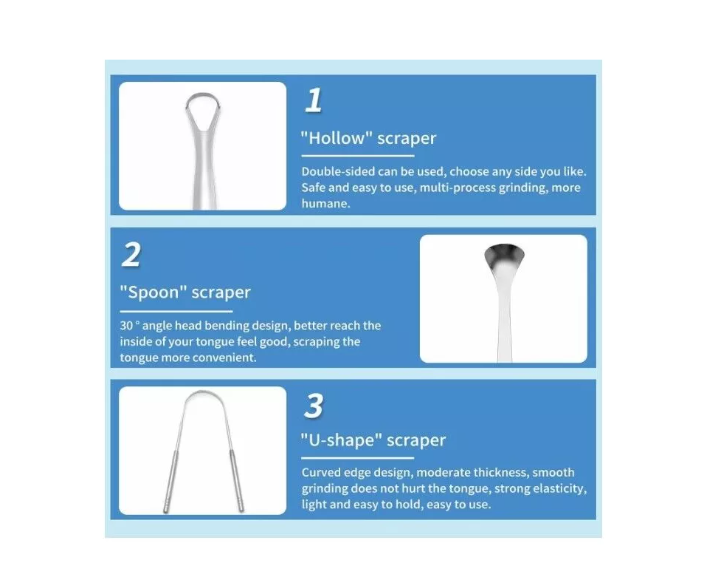 Pack 3 Limpiador Lingual Lengua De Cobre Ayurvedico Raspador