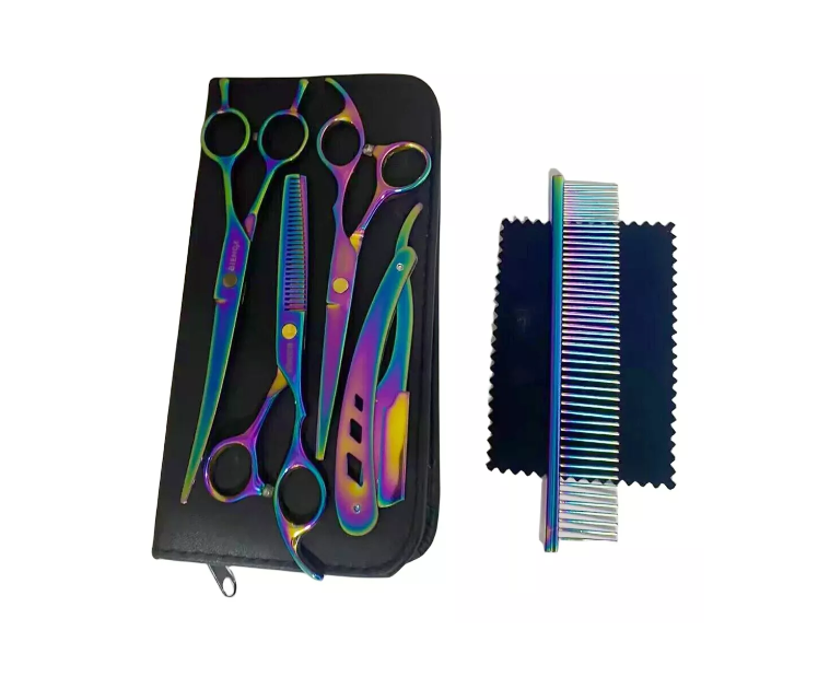 Kit Tijeras Estuche + Filo Navaja + Entresacadora