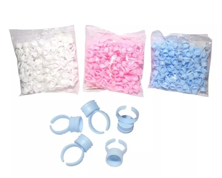 Anillos Para Pegamento De Extensiones Pestañas 100 Unidades