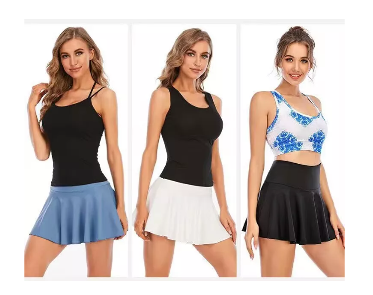 Falda Deportiva Para Mujer Bolsillos Short Cortos Integrados