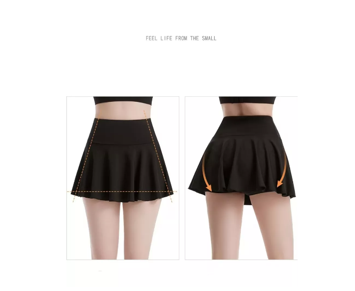 Falda Deportiva Para Mujer Bolsillos Short Cortos Integrados