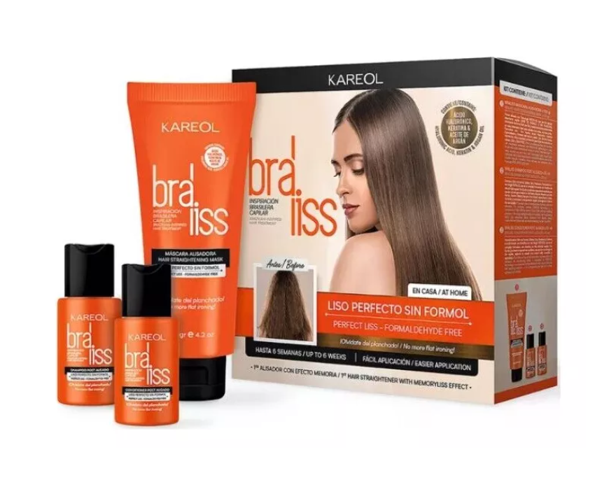 Kit Alisado Set Kareol Máscara Alisadora + Shampoo + Acondicionador