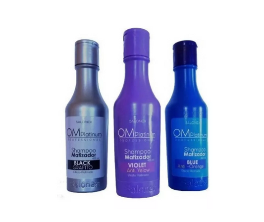 Shampoo Matizador OM Salonex Violeta / Grafito / Azul 450ml