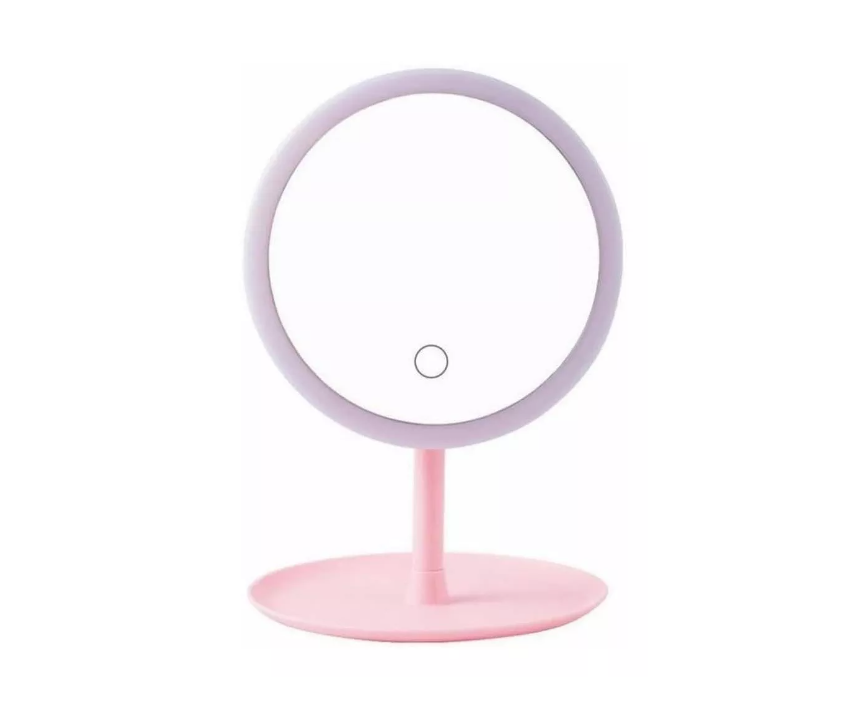 Espejo Maquillaje Plegable Con Luz Led