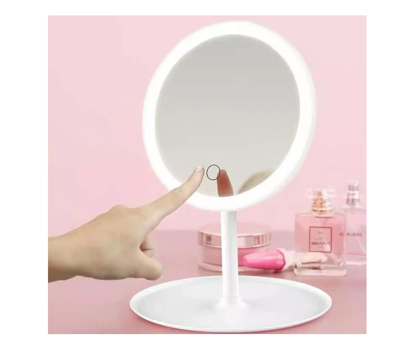 Espejo Maquillaje Plegable Con Luz Led