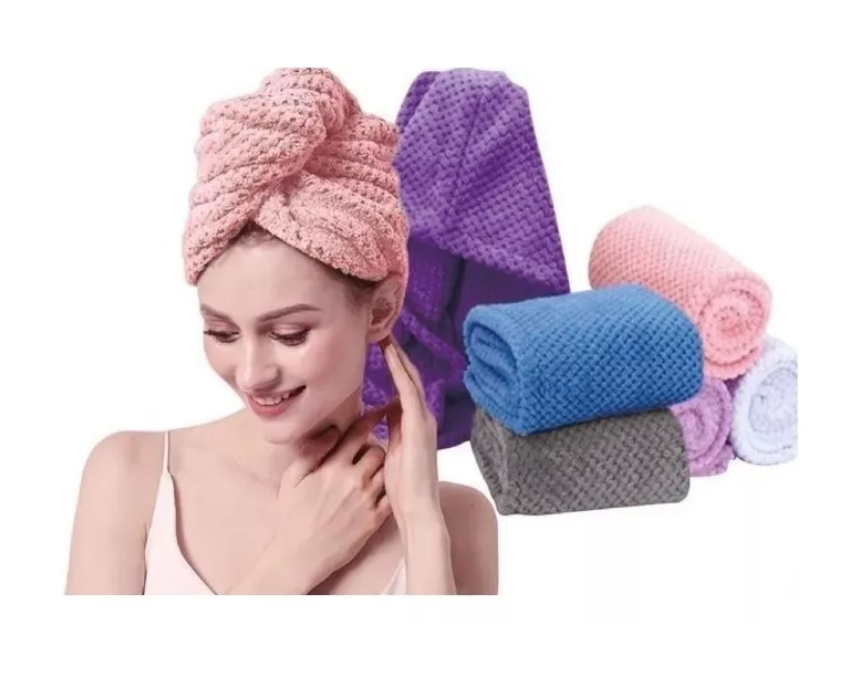 Gorro Turbante De Microfibra Ducha Toalla Para El Cabello