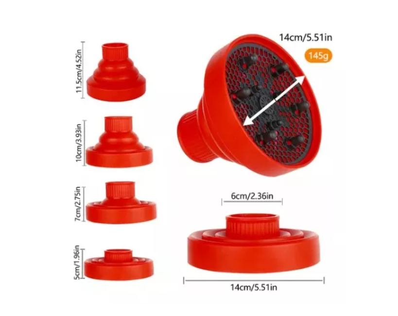 Difusor Plegable De Silicona Para Secador De Cabello