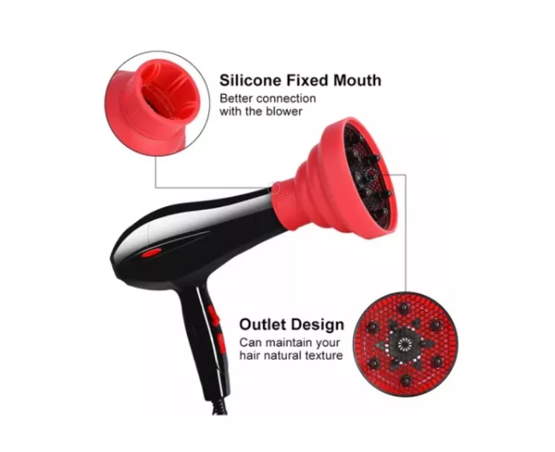 Difusor Plegable De Silicona Para Secador De Cabello