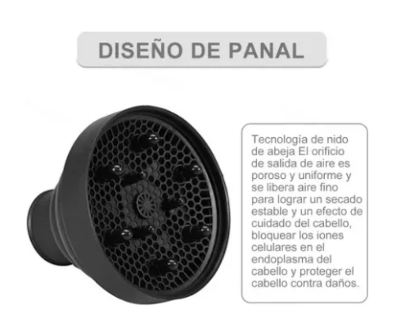 Difusor Plegable De Silicona Para Secador De Cabello