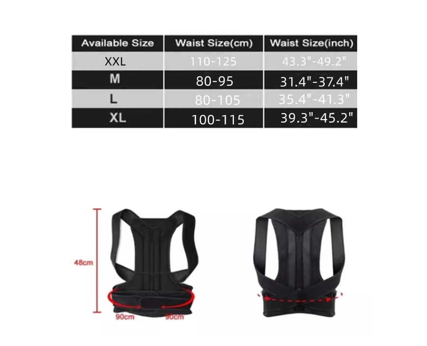 Corrector De Postura De Espalda Faja Ajustable Unisex