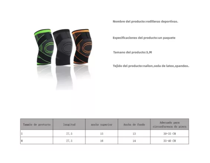 Un Par Rodillera Elastica Compresion Gym Correr Deportes