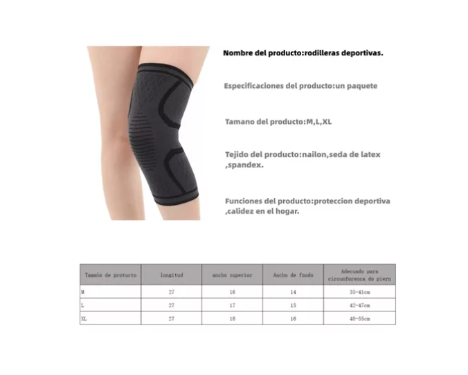 Un Par Rodillera Deportiva Gym Compresion Yf-85