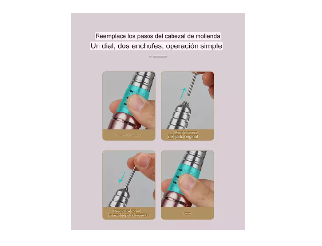 Maquina Torno Uñas 50000 Rpm Manicure Pedicure Color Rosado