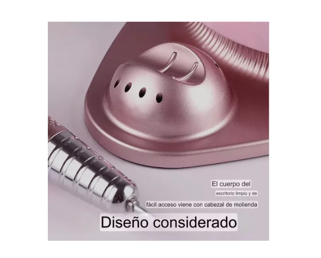 Maquina Torno Uñas 50000 Rpm Manicure Pedicure Color Rosado