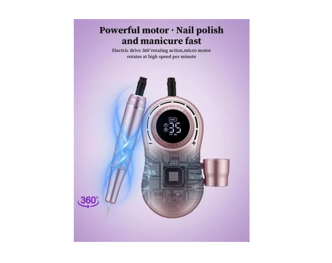 Maquina Torno Inalambrico Uñas 35000rpm Manicure Pedicure