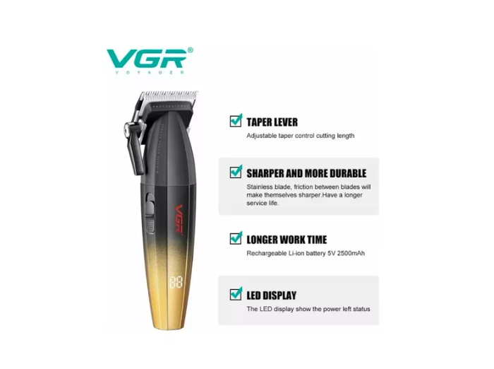 Maquina Cortapelo Vgr003 Clipper Porfesional Potente 9000rpm