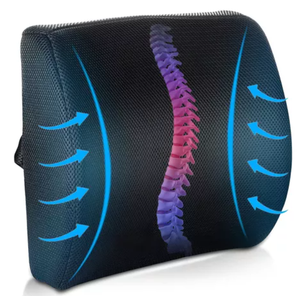 Para Silla De Ruedas Auto Oficina Cojin Soporte Espalda Corrector