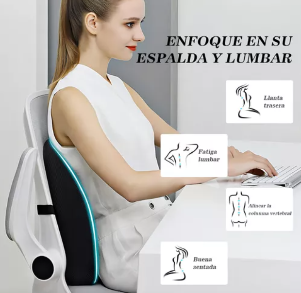 Para Silla De Ruedas Auto Oficina Cojin Soporte Espalda Corrector