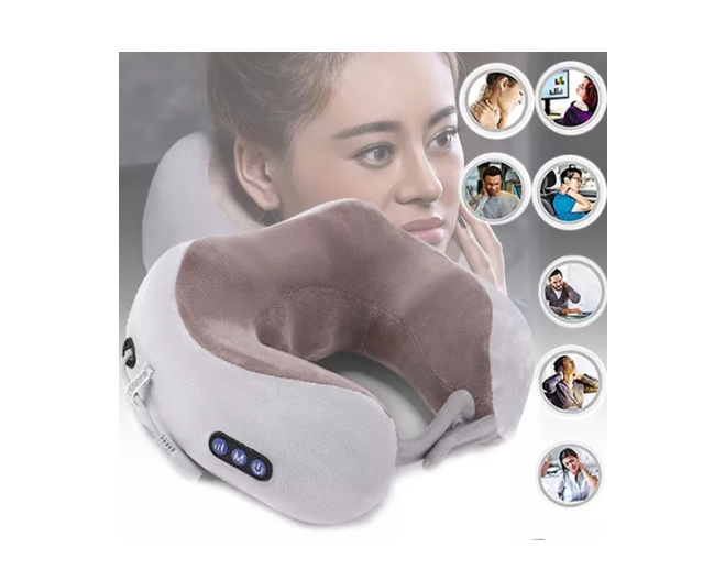 Masajeador Almohada Eléctrico Cuello Cervical Recargable