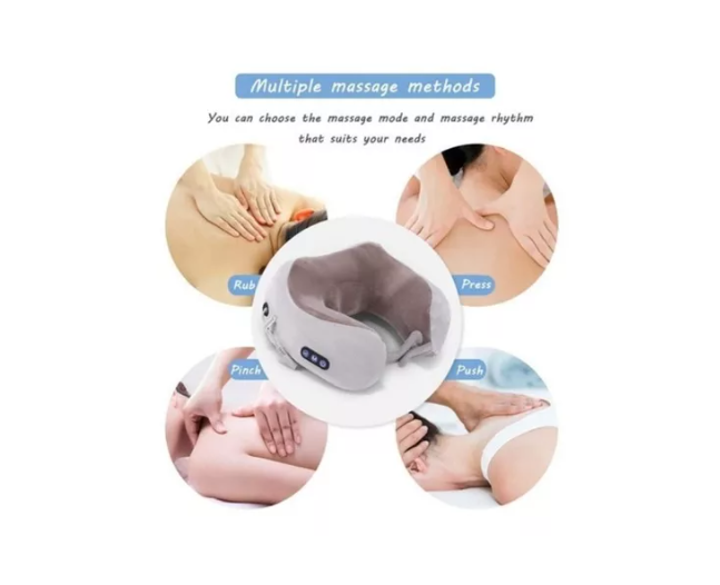 Masajeador Almohada Eléctrico Cuello Cervical Recargable