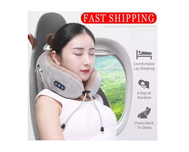 Masajeador Almohada Eléctrico Cuello Cervical Recargable
