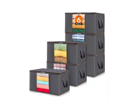 6 Unidades Organizador De Bolsas Almacenamiento De Ropa 60l