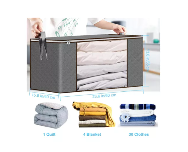 6 Unidades Organizador De Bolsas De Almacenamiento De Ropa 90L