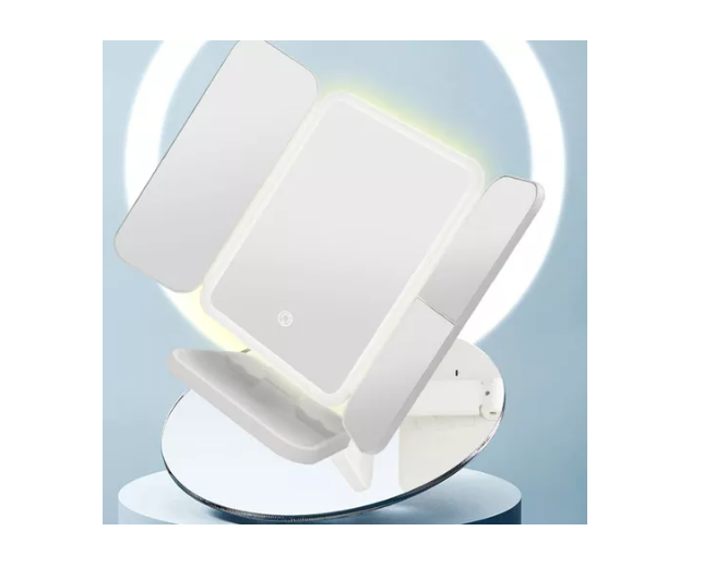 Espejo Tocador Maquillaje Profesional Aumento Led Plegable