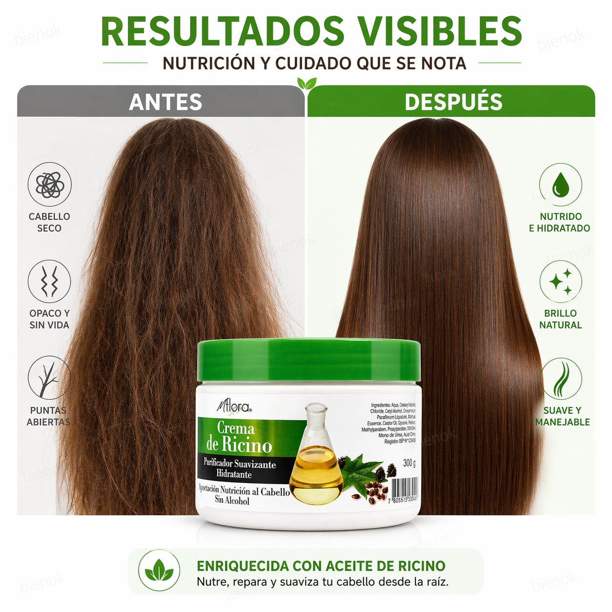 Crema Keratina De Coco / Palta / Argan 300 Gr MFlora (1 Unid
