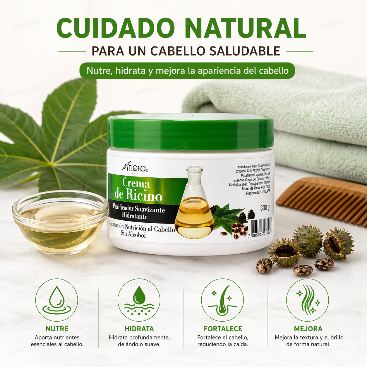Crema Keratina De Coco / Palta / Argan 300 Gr MFlora (1 Unid