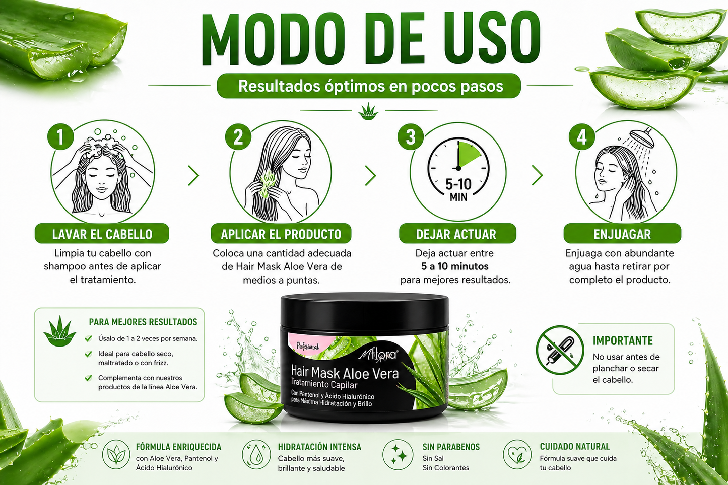 Crema Keratina De Coco / Palta / Argan 300 Gr MFlora (1 Unid