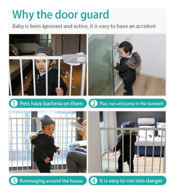 Reja Seguridad Escalera Puerta Ajustable Para Bebe Mascotas
