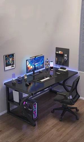 Escritorio De Oficina Moderno Con Estante Inferior 100x60cm