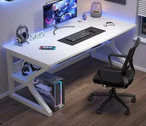 Escritorio De Oficina Moderno Con Estante Inferior 100x60cm