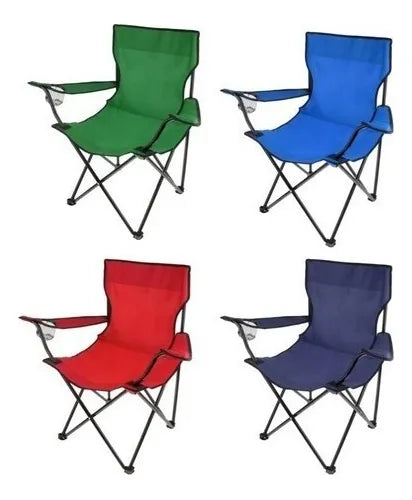 Silla Plegable Camping Playa Picnic Con Porta Vasos