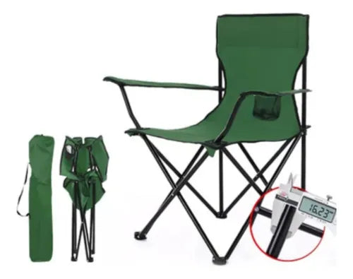 Silla Plegable Camping Playa Picnic Con Porta Vasos
