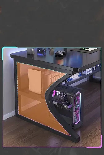 Escritorio De Oficina Moderno Con Estante Inferior 100x60cm