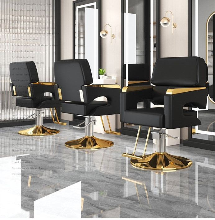 Sillón De Barbero Ergonómico Con Altura Ajustable Y Elegante