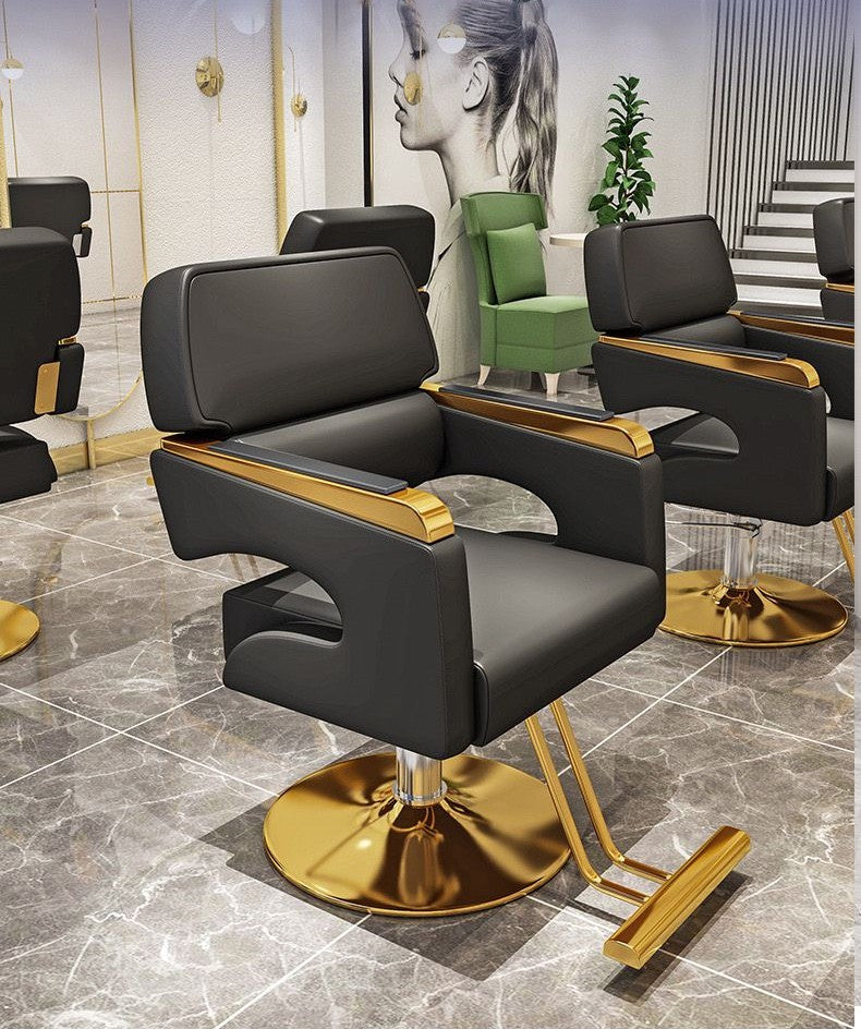 Sillón De Barbero Ergonómico Con Altura Ajustable Y Elegante