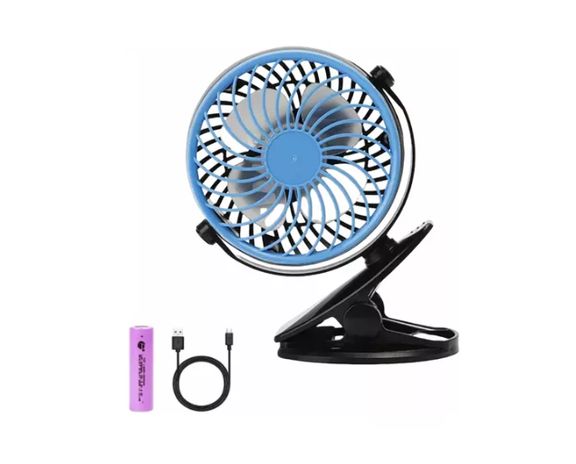 Mini Ventilador Clip 360° Para Bebe Carrito, Auto Y Oficina