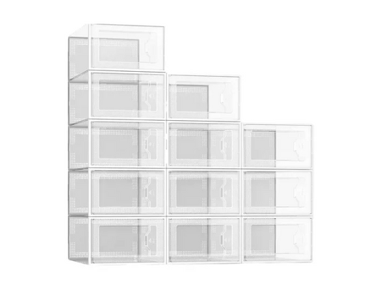 Set 4 Cajas Organizadoras De Zapatos Apilables Y Firme
