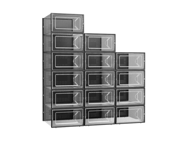 Set 4 Cajas Organizadoras De Zapatos Apilables Y Firme