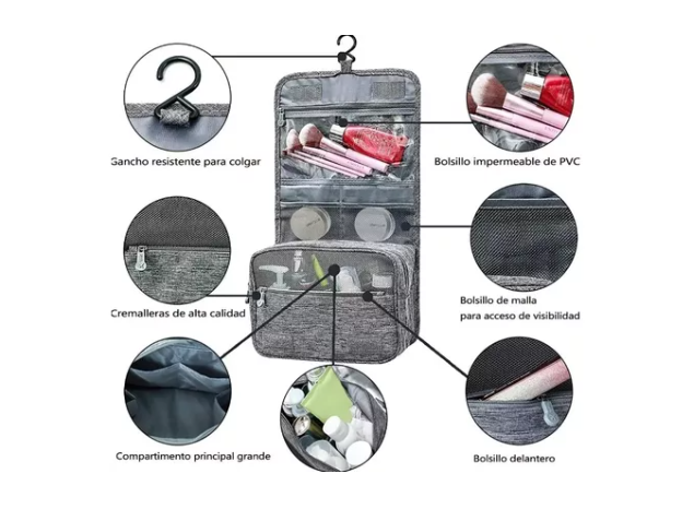 Bolsa Viaje Cosmético Organizador De Maquillaje Impermeable