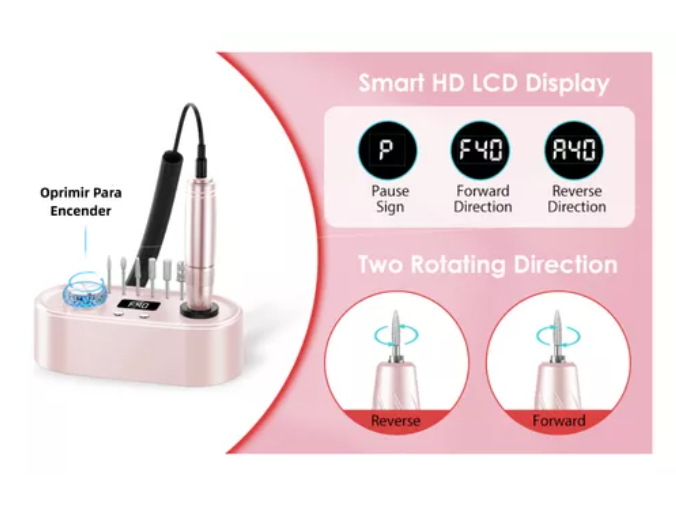 Torno Maquina Uñas Profesional 40000rpm Manicure Pedicure